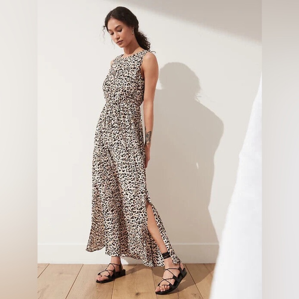 Banana Republic | Leopard pleated maxi